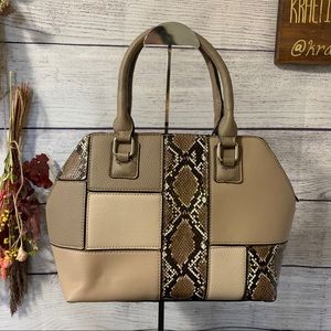 NWOT Carlos Santana colorblock snakeskin purse